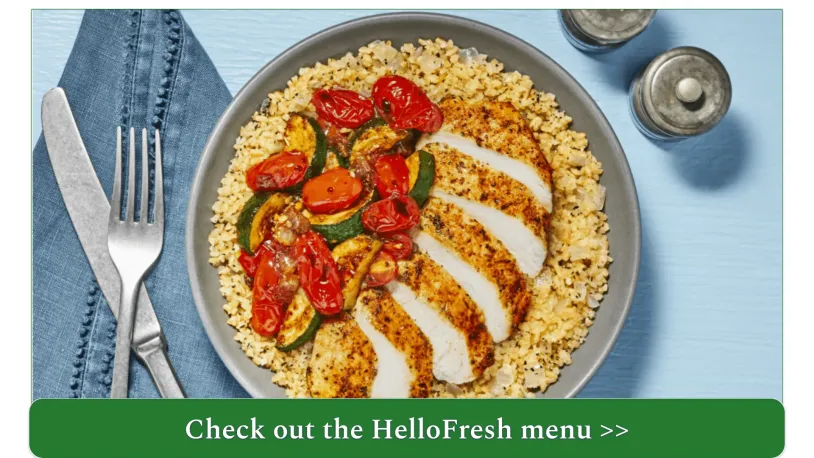A chicken and bulgur recipe from HelloFresh