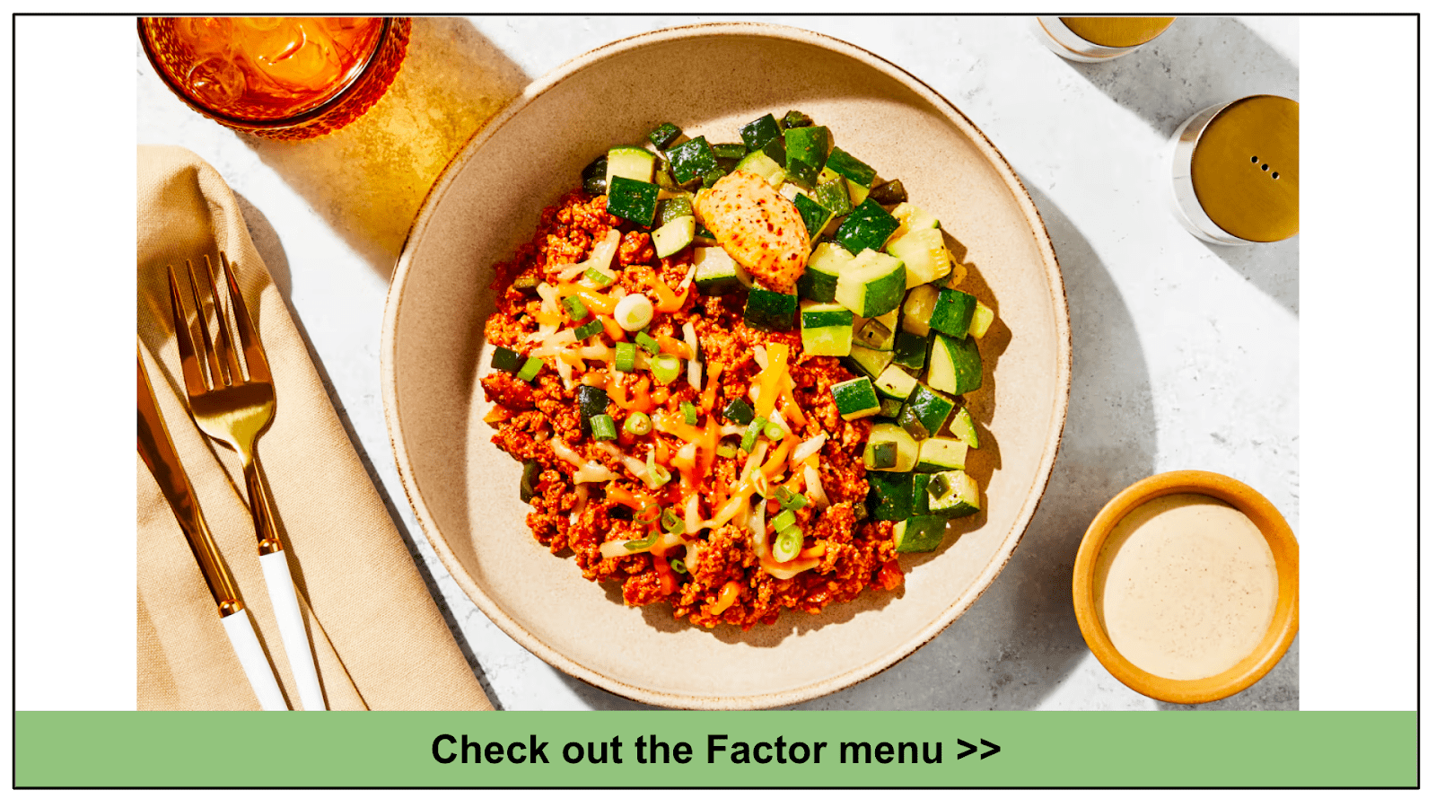 Factor meal kits: Get the first delivery for 60% off today