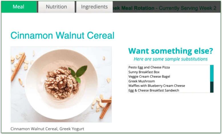 Diet-to-Go's Cinnamon Walnut Cereal from the Balance-D plan