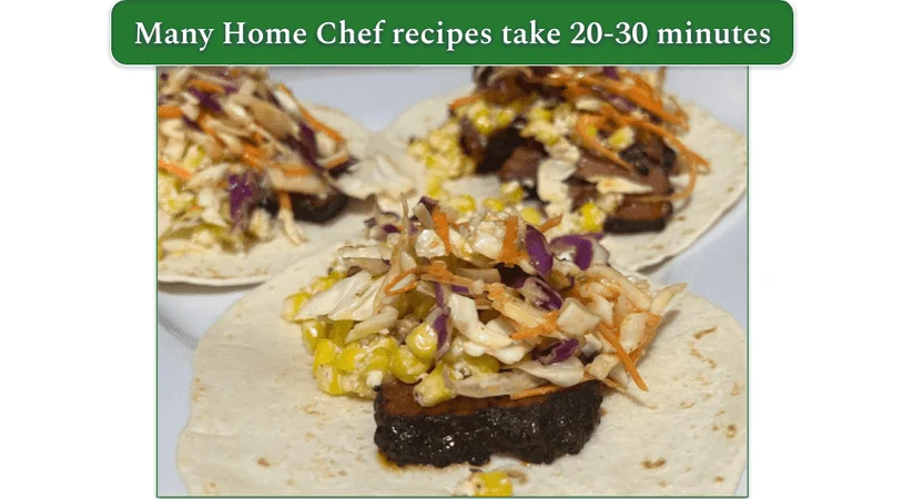 Home Chef’s Spicy Brisket Elotes Tacos