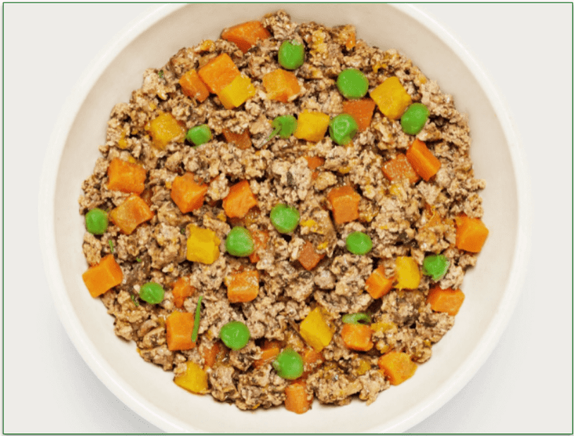 Image of grain-free chicken and salmon meal from Jinx