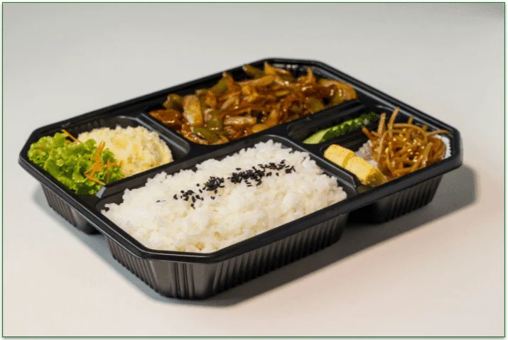 A well-designed lunchbox, filled with food