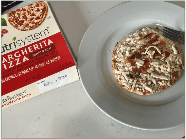 Nutrisystem’s Margherita Pizza on a plate