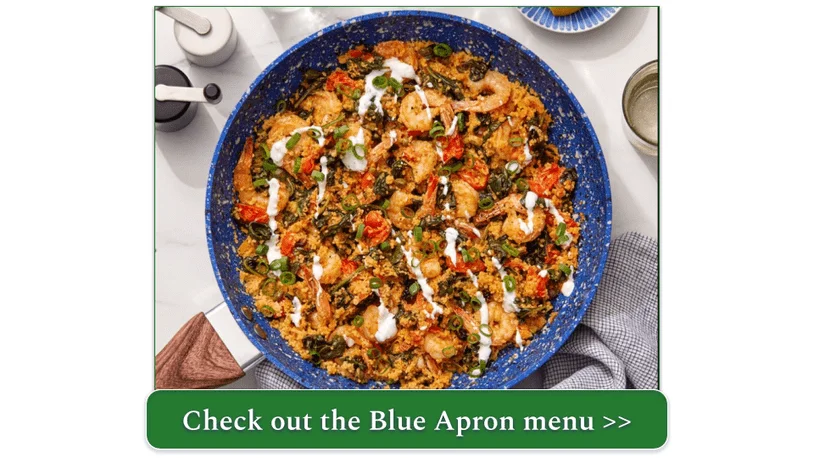 Blue Apron's Romesco Shrimp & Couscous Skillet