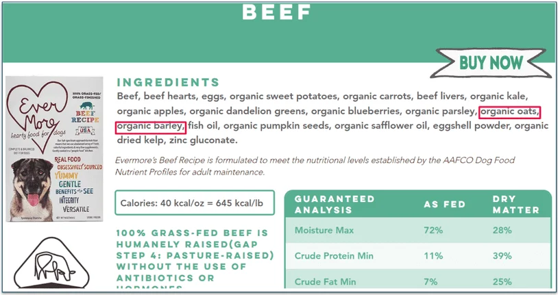 Evermore's Beef recipe