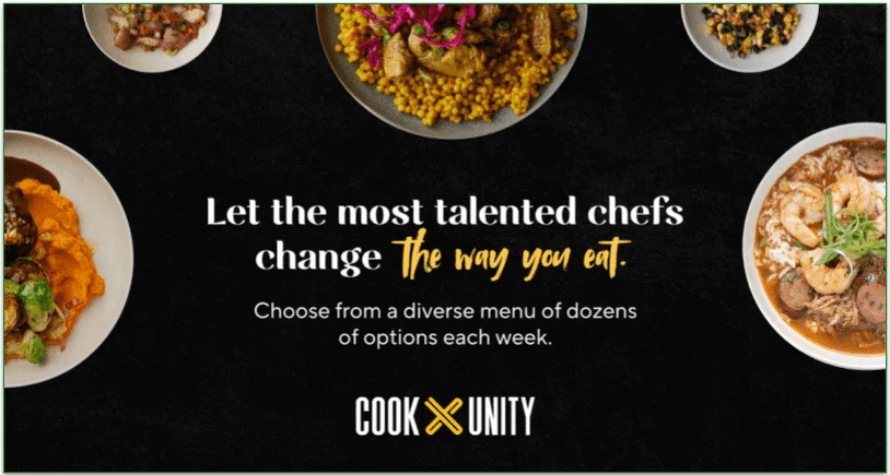 Screenshot of Cook Unity's homepage