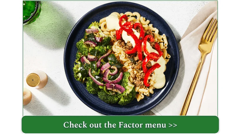 Factor's Jalapeño Beef Mac & Cheese with Broccoli & Poblano Rajas