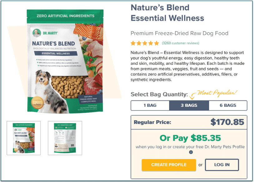 You can save over 50% by creating a free profile