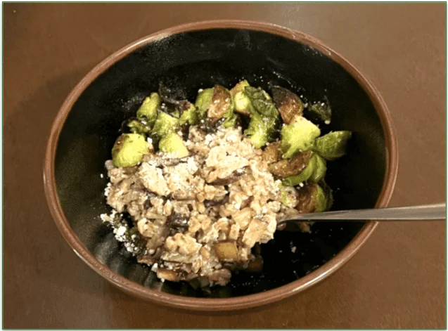 Photo of the Mushroom Farrotto dish served in a bowl