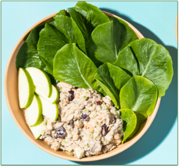 Purple Carrot's Waldorf Chickpea Salad Lettuce Cups