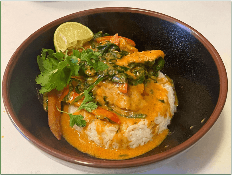 A bowl of halal cart chicken with rice made by our reviewer