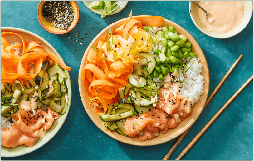 Smoked Salmon Poke Bowl from Marley Spoon
