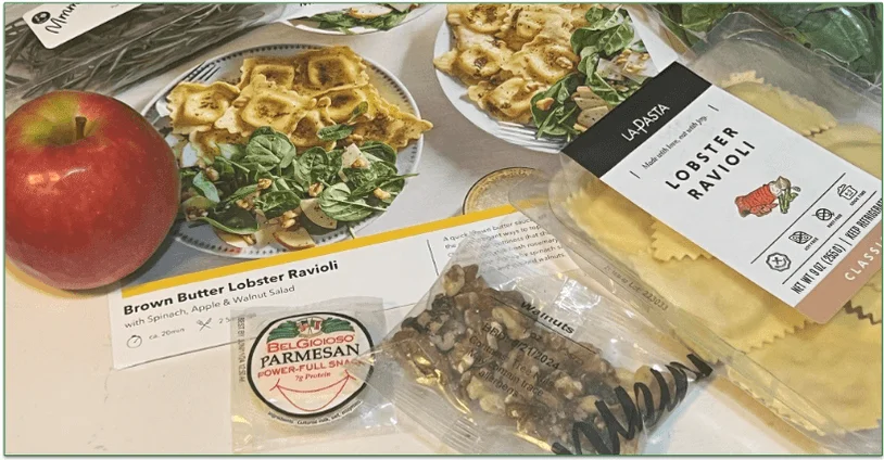 Ingredients for Marley Spoon’s Brown Butter Lobster Ravioli