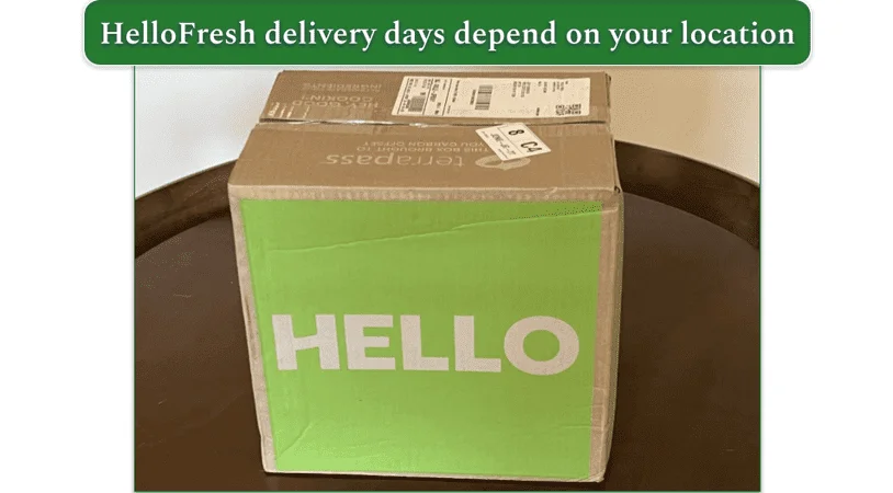 Hellofresh delivery box