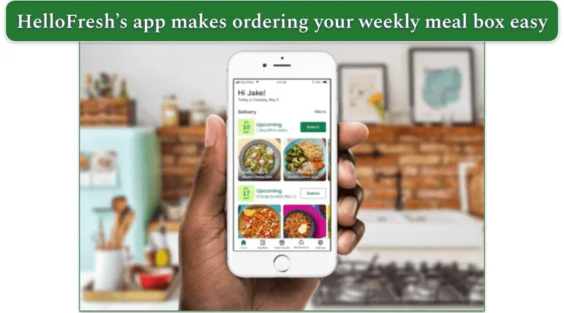 A photo of HelloFresh's app 