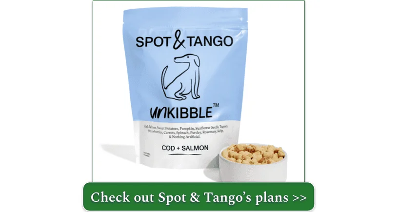 A bag of Spot & Tango Cod + Salmon UnKibble