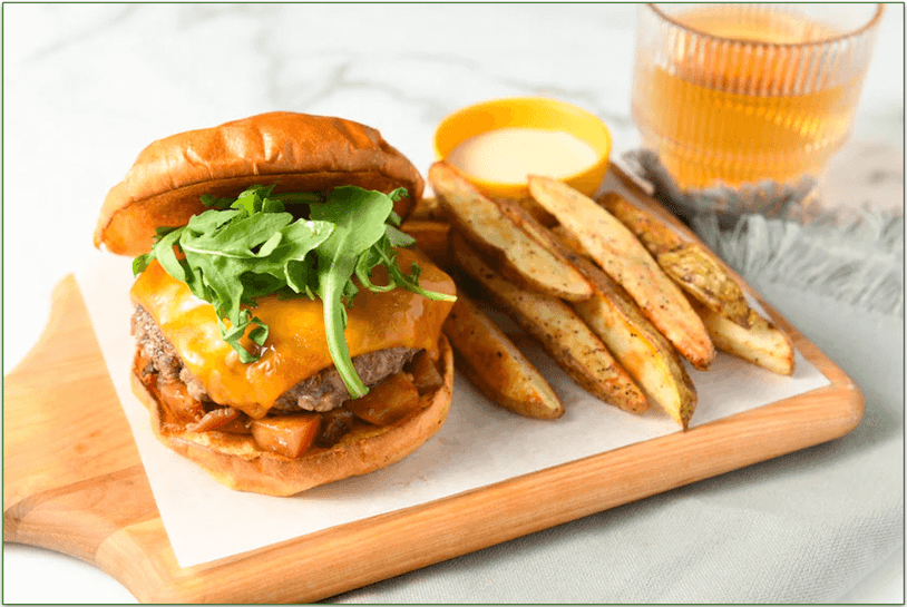 Cheddar and Apple Beef Burger from Home Chef