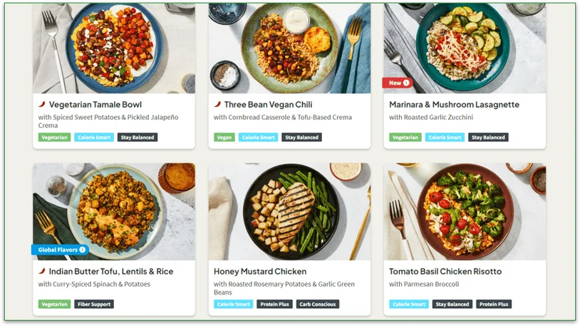 There are only 4 plant-based options each week
