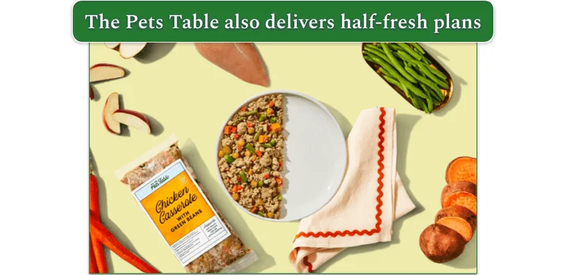 Screenshot of half of the The Pets Table Chicken Casserole