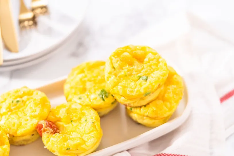 Egg muffins on a tray
