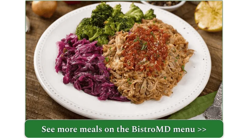 Hickory Smoked BBQ Pork with Broccoli from BistroMD