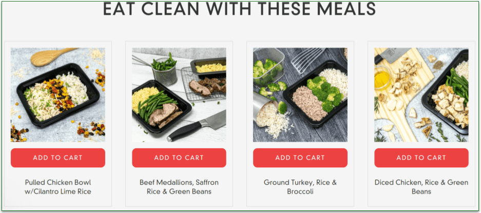 Icon Meals Eat Clean dishes