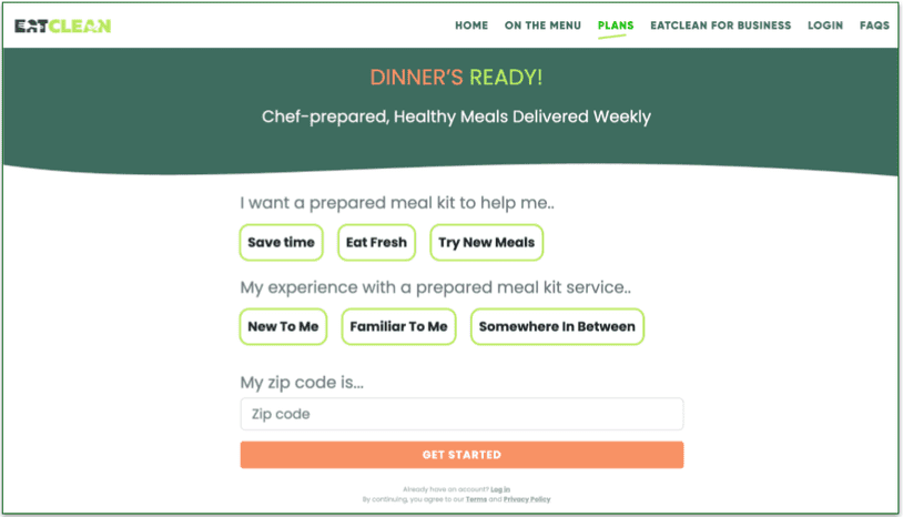 1: Enter your email address and zip code