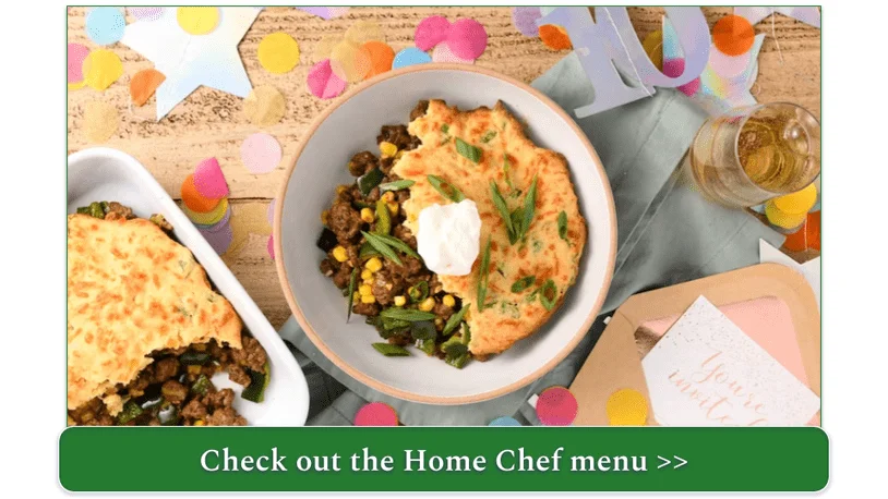 Home Chef's Beef & Poblano Tamale Pie with Sweet Corn Muffin Crust