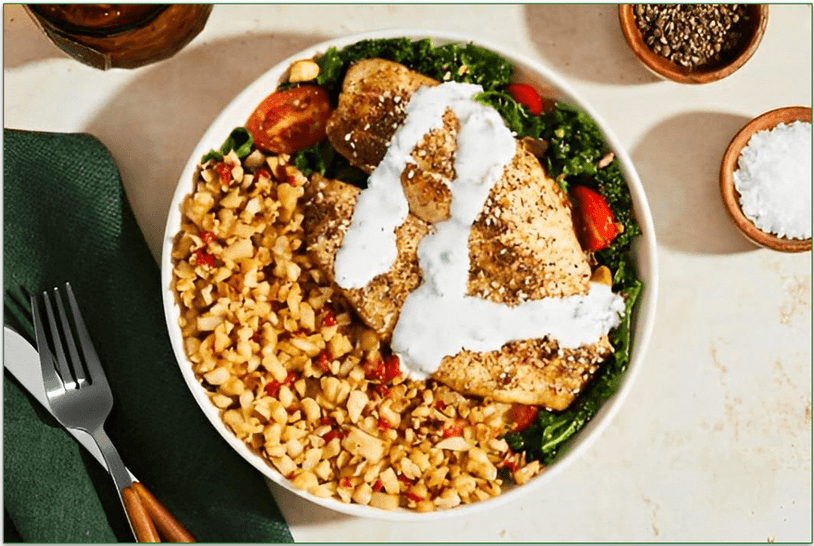 Green Chef's Za'atar Tilapia With Red Pepper Cauli 