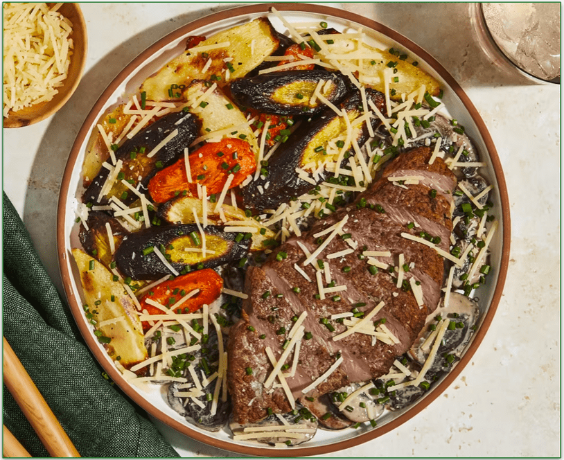 green chef menu, Ranch Steak with Truffle Sauce