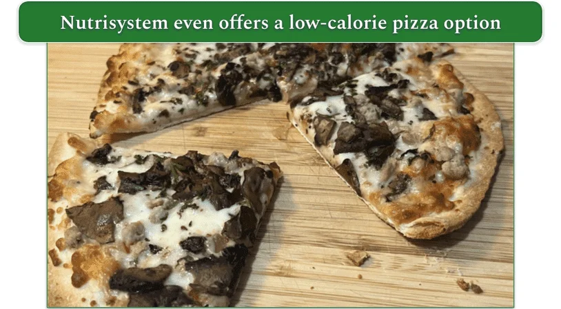Caramelized Onion, Mushroom & Turkey Sausage Pizza by Nutrisystem