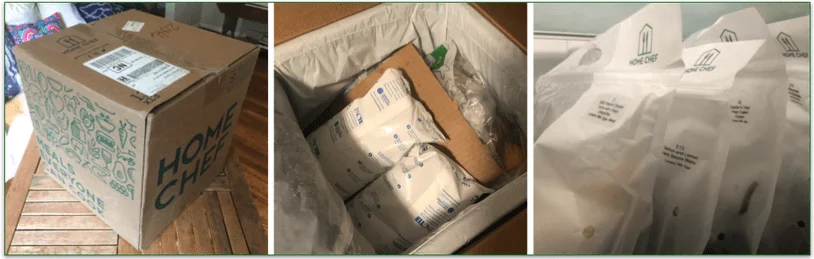 User photo of received Home Chef delivery