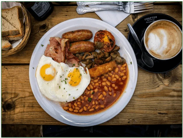 Full English Breakfast on a plate