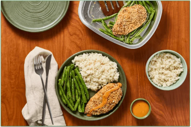 HelloFresh's Crispy Panko Sesame Chicken dish
