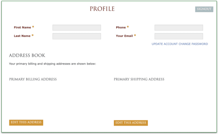 Screenshot of Silver Cuisine's profile page