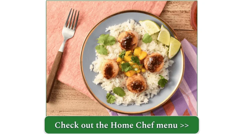 Home Chef's Seared Scallops with Mango Salsa