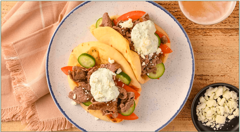 screenshot of Home Chef's Dilly Beef Gyros