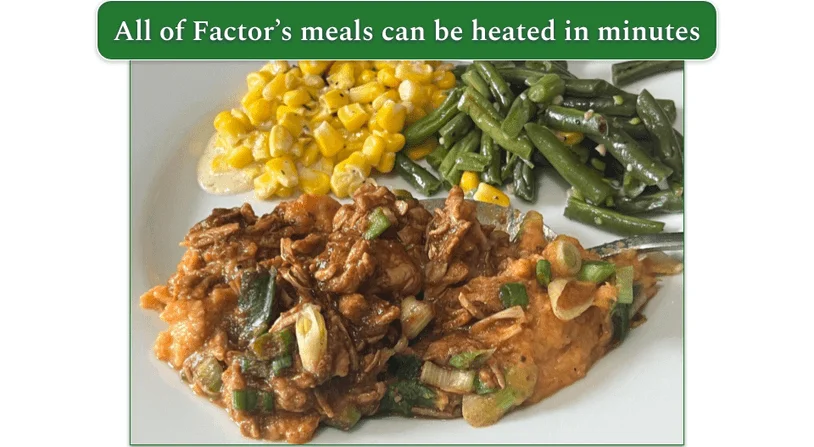 Factor’s Shredded BBQ Chicken & Sweet Potato Mash