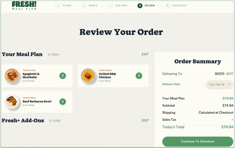 Review your order and double-check your zip code