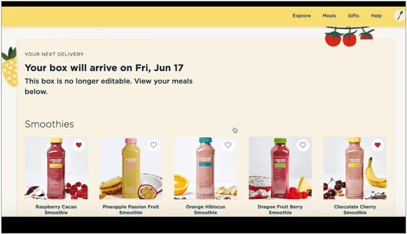  Splendid Spoon's account management page