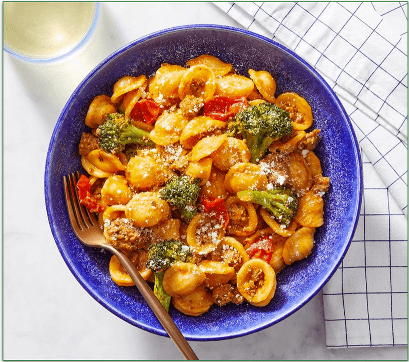 Blue Apron's Chorizo & Broccoli Pasta