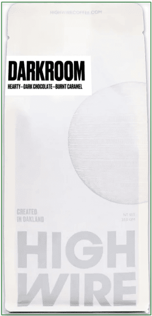 a screenshot of darkoom coffee from highwire