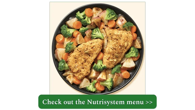 Nutrisystem's Grain-Crusted Pollock with Vegetables