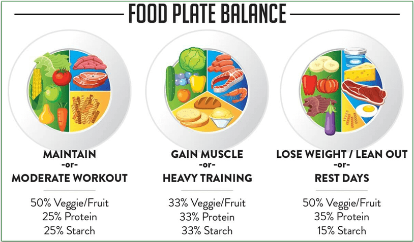 Image of food plate balance from MealPro's blog