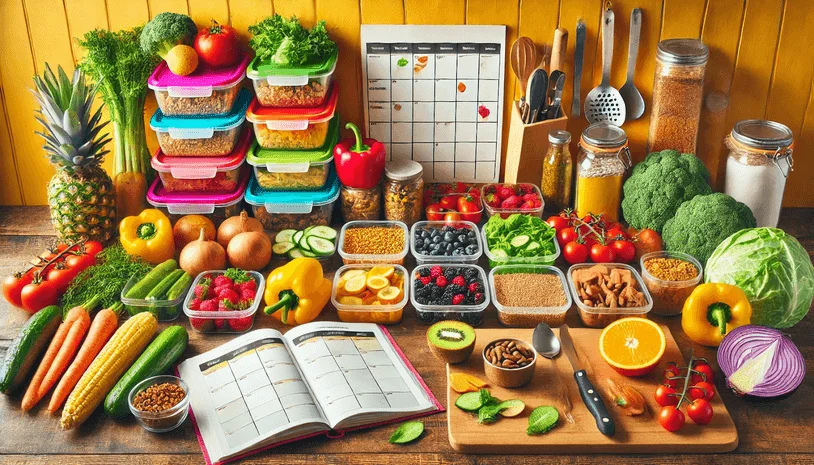 AI-generated image of a counter covered in various ingredients