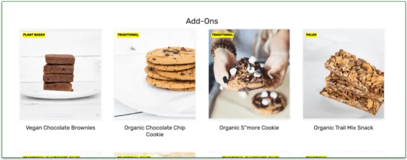 screengrab of forkful's add-ons section