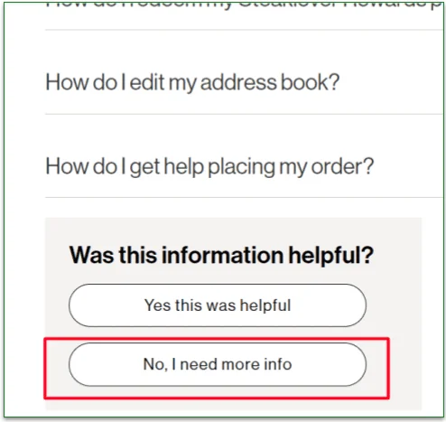 The end of Omaha Steaks FAQ section