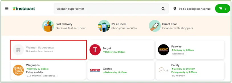 Alternatives to stores unavailable on Instacart