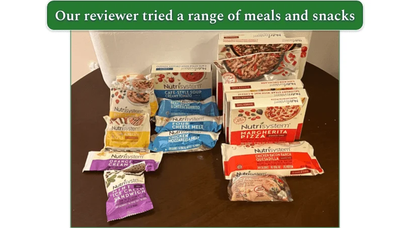 Unboxed Nutrisystem order