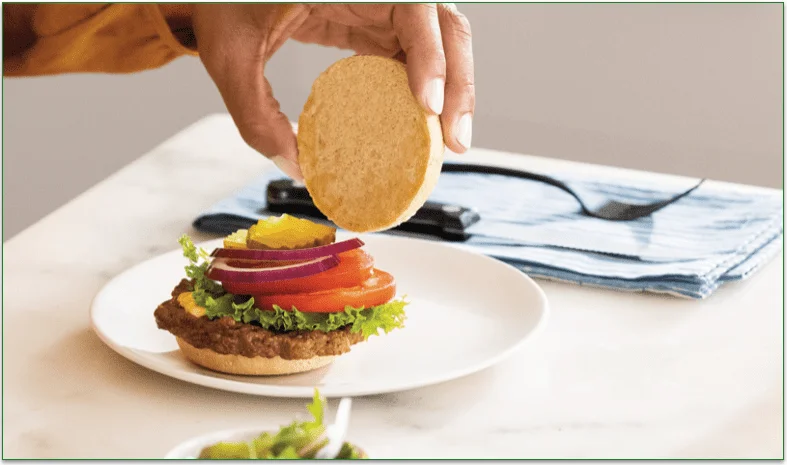 Toppings added to the Jenny Craig cheeseburger